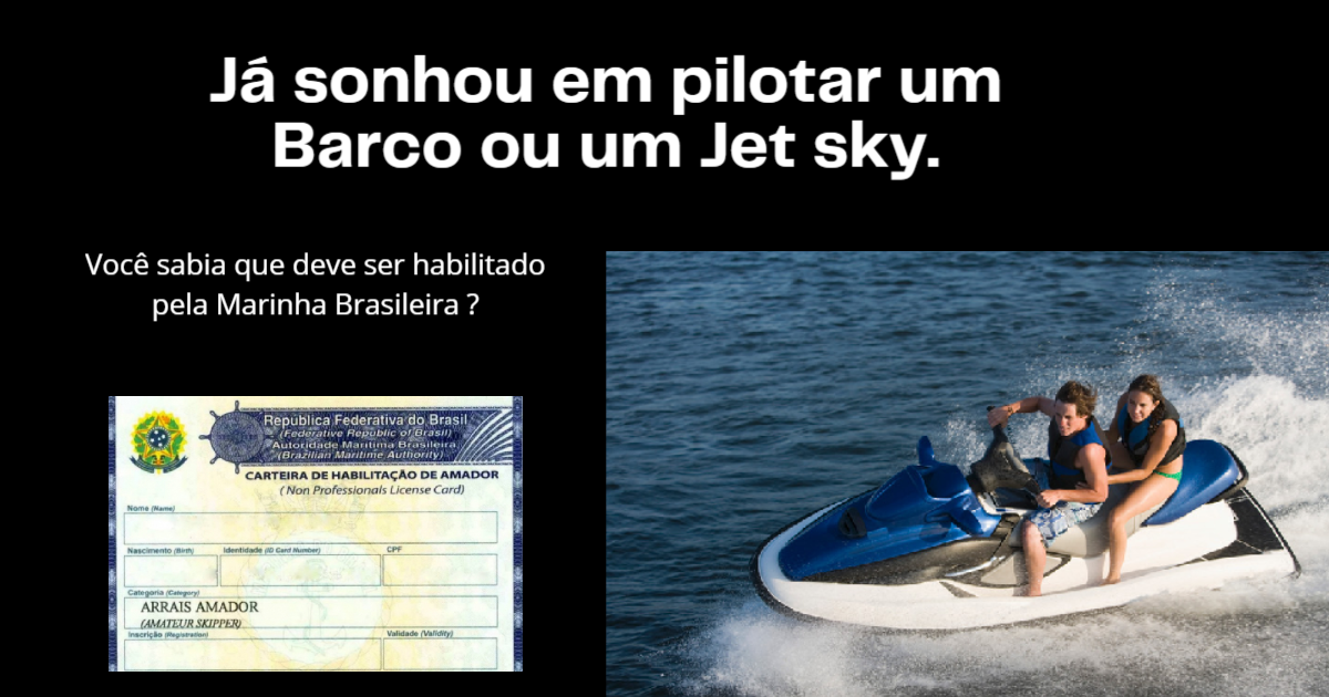 CURSO ARRAIS AMADOR  E MOTO NAUTA 